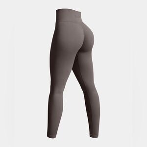 NWOT OQQ High Waisted Seamless Leggings Brown Sculpting Gym Yoga Pants Size M